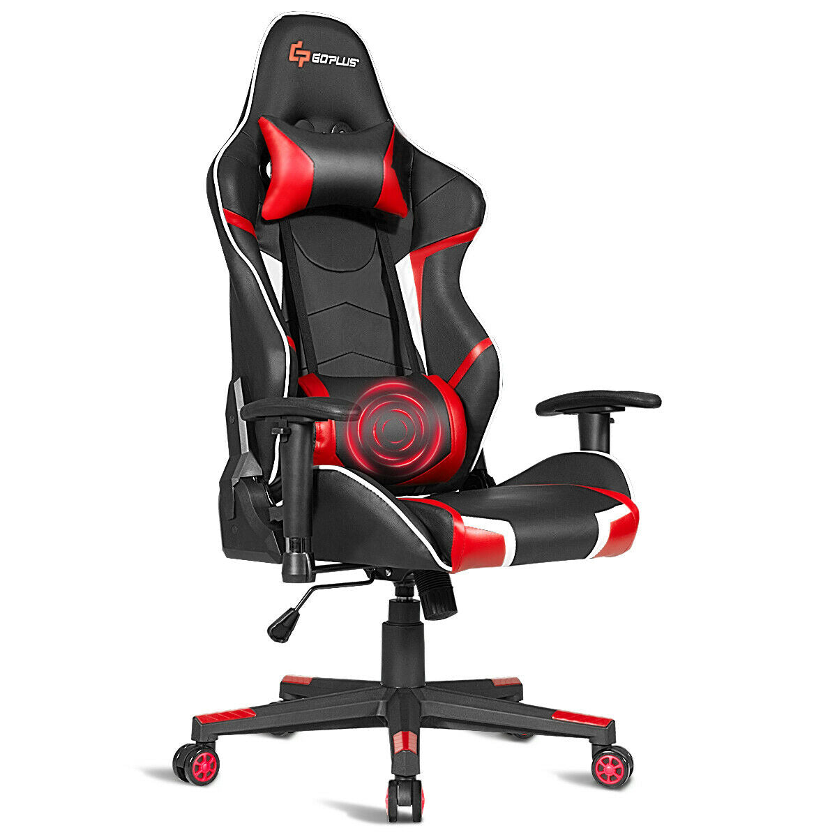 Lumbar Support  Massage Gaming Reclining Racing Chair
