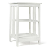 3-Tier Nightstand Side Table with Baffles and Corners