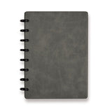 Circa Smooth Sliver Discbound Notebook with Pockets