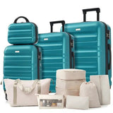 Hardshell ABS Luggage Set - Lightweight & Durable Suitcases with Dual