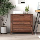 2 Drawer Farmhouse File Cabinet,Filing Cabinet with Lock for Home Office