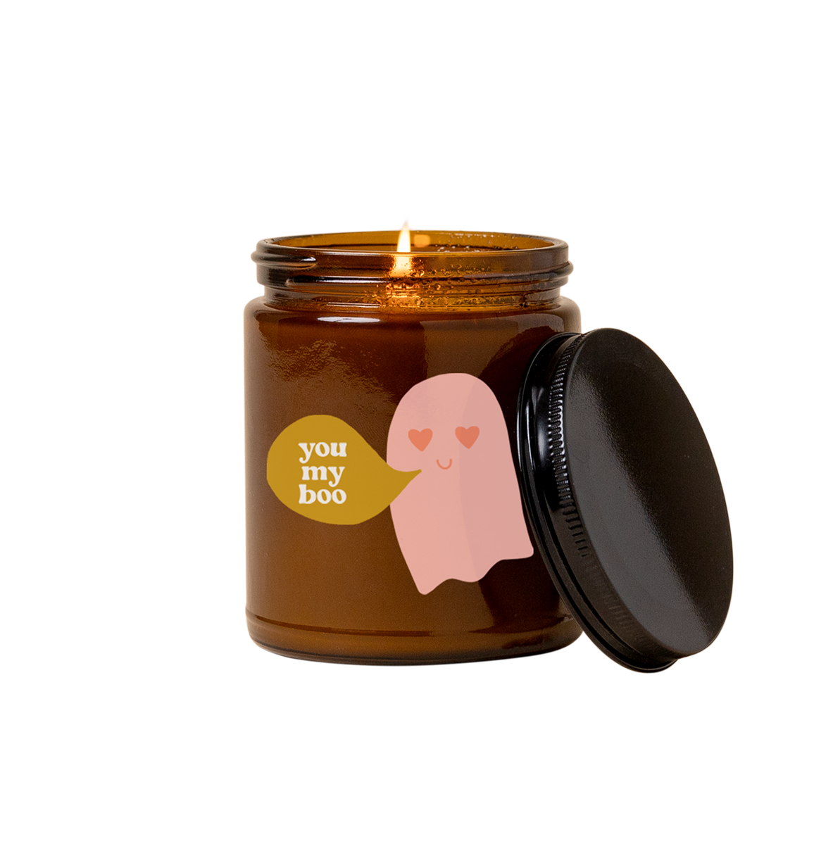 Halloween Candle Jar w/Lid