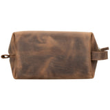 Oswego Men's Leather Dopp Kit & Small Travel Handbag