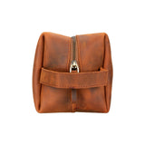 Oswego Men's Leather Dopp Kit & Small Travel Handbag