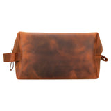Oswego Men's Leather Dopp Kit & Small Travel Handbag