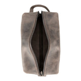 Oswego Men's Leather Dopp Kit & Small Travel Handbag
