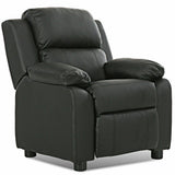 Deluxe Kids Armchair Recliner Headrest Sofa w/ Storage Arms