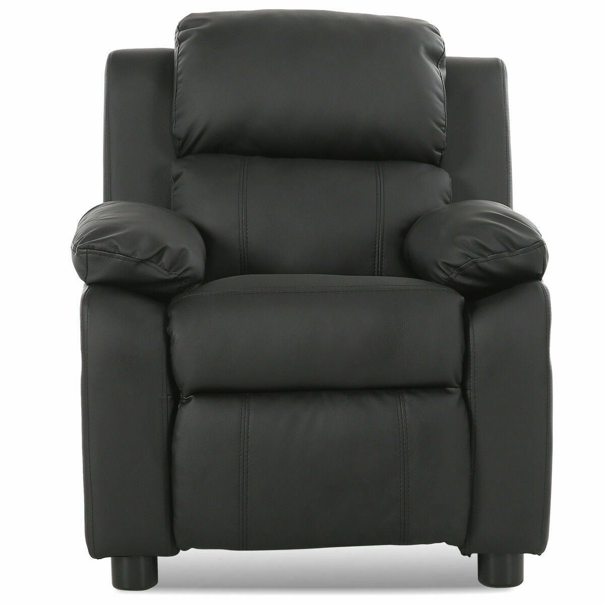 Deluxe Kids Armchair Recliner Headrest Sofa w/ Storage Arms