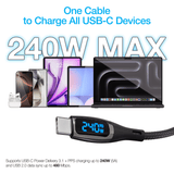 Naztech DigiWATT USB-C to USB-C Digital LED Cable 6ft