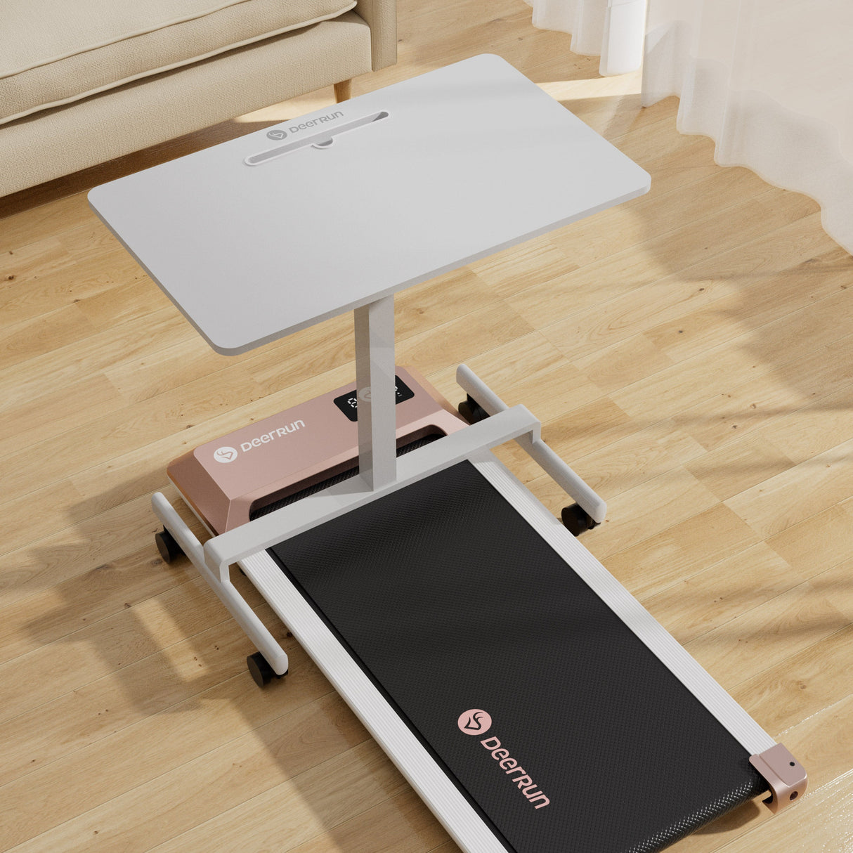 DeerRun Q1 Urban Mini Under-Desk Treadmill with Remote Control
