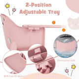 4-in-1 Baby Convertible Toddler Table Chair Set with PU Cushion