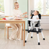 6-in-1 Convertible Baby High Chair with Adjustable Removable Tray