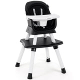 6-in-1 Convertible Baby High Chair with Adjustable Removable Tray