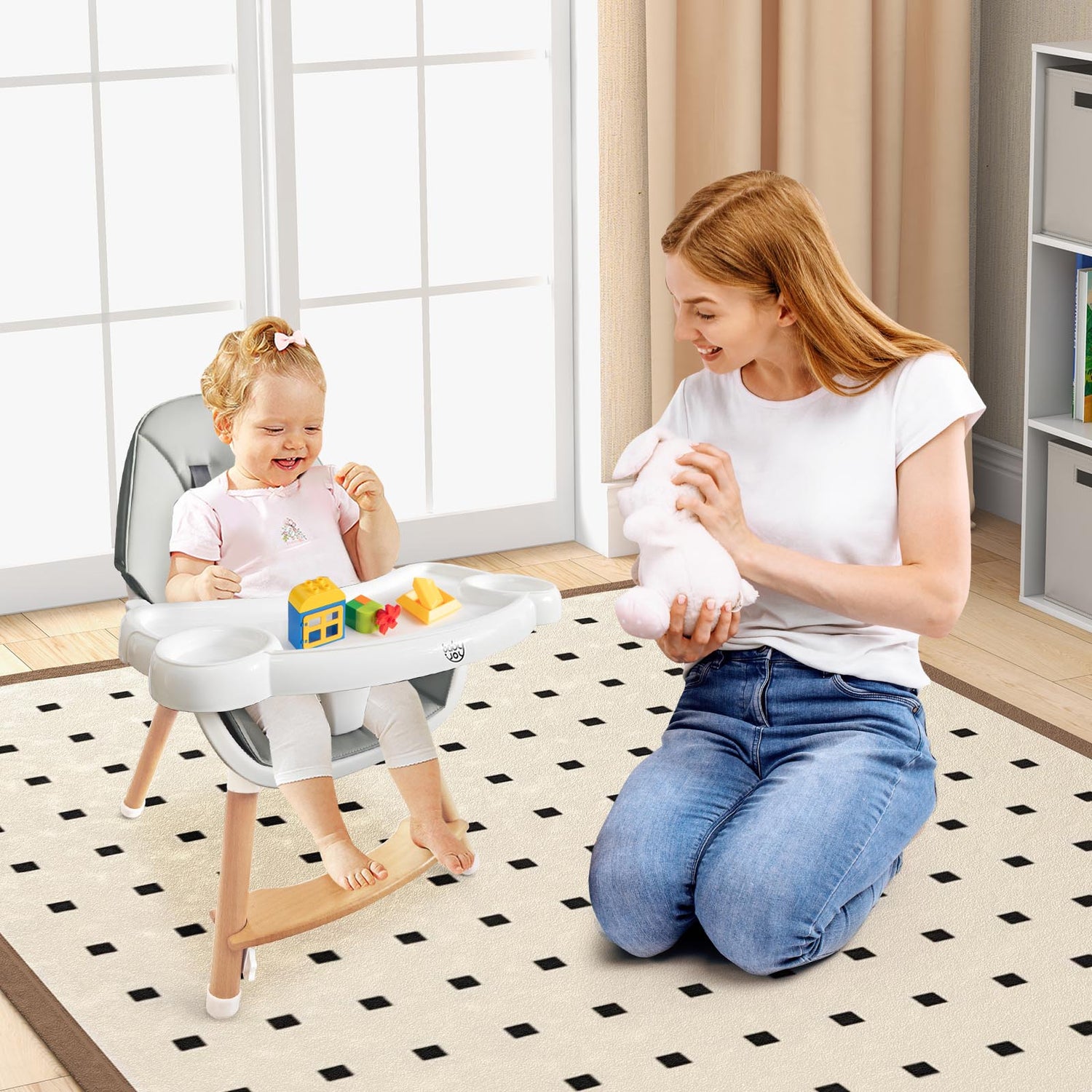 Baby High Chair with Dishwasher Safe Tray