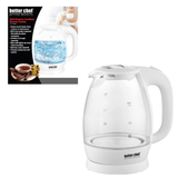 Better Chef 7-Cup Cordless Borosilicate Glass Electric Kettle with LED Light