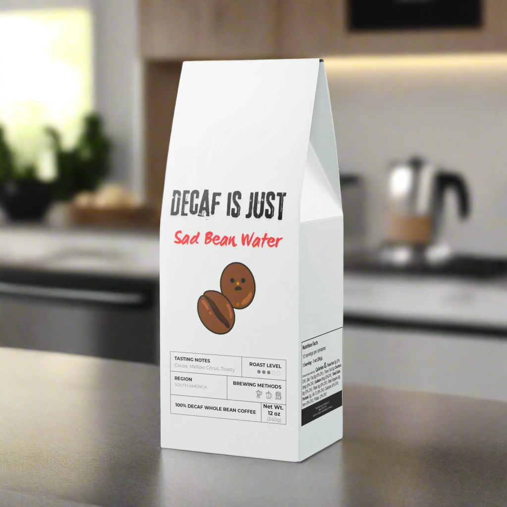 Sad bean water coffee - decaf whole bean 12oz