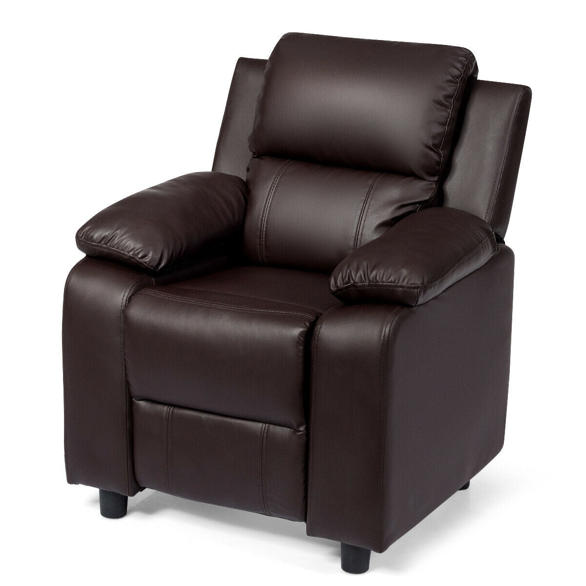 Deluxe Kids Armchair Recliner Headrest Sofa w/ Storage Arms