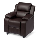 Deluxe Kids Armchair Recliner Headrest Sofa w/ Storage Arms