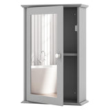 Bathroom Wall Cabinet with Single Mirror Door