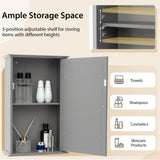 Bathroom Wall Cabinet with Single Mirror Door