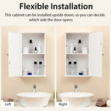 Bathroom Wall Cabinet with Single Mirror Door