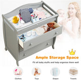 Baby Changing Table Infant Diaper with 3 Drawers and Safety Belt