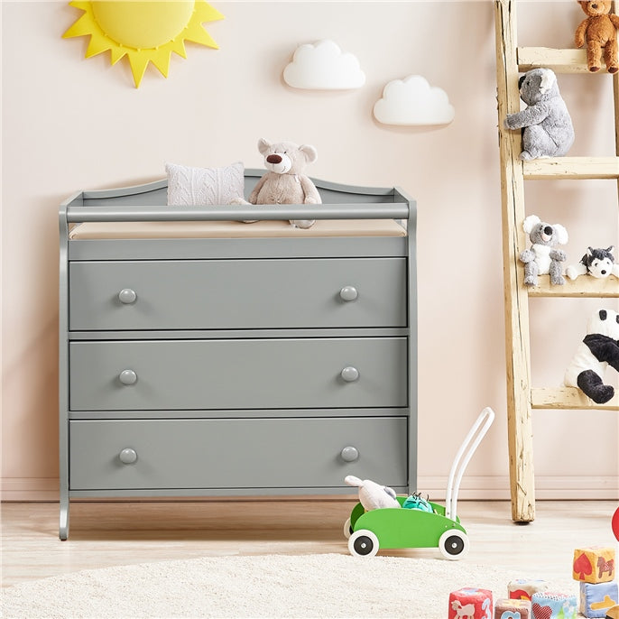 Baby Changing Table Infant Diaper with 3 Drawers and Safety Belt