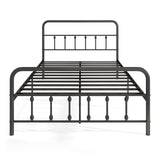 Bed Frame with Headboard and Under Bed Storage Black