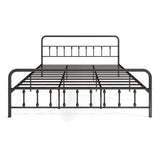Bed Frame with Headboard and Under Bed Storage Black