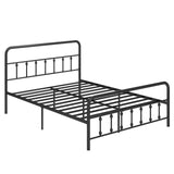 Bed Frame with Headboard and Under Bed Storage Black