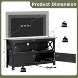 44 Inch Wooden Storage Cabinet TV Stand