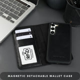 Buffalo Leather Samsung Galaxy S24 Plus Wallet with Detachable Case