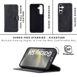 Buffalo Leather Samsung Galaxy S24 Plus Wallet with Detachable Case