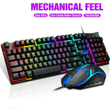 TF200 Gaming Keyboard & Mouse Combo Illuminated USB Wired 104‑Key