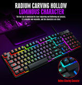 TF200 Gaming Keyboard & Mouse Combo Illuminated USB Wired 104‑Key