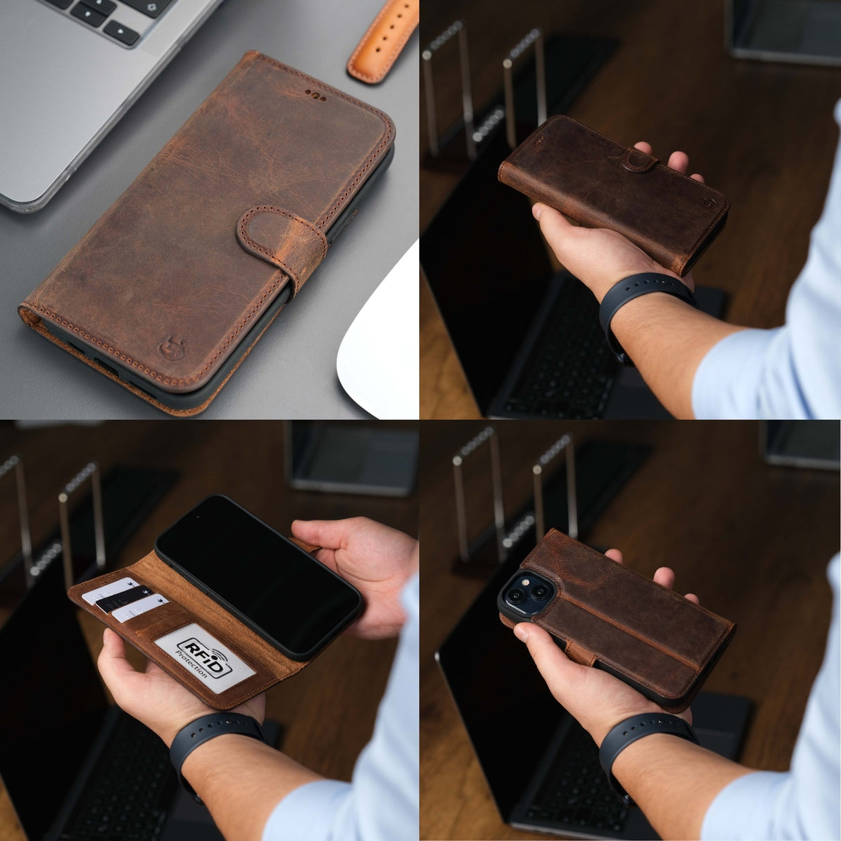 Casper iPhone 16 Wallet Case Leather MagSafe