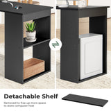 Computer Desk Writing Workstation Office with 6-Tier Storage Shelves