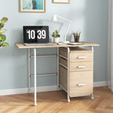 Folding Computer Laptop Desk Wheeled Home Office Furniture