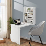 Wall Mounted Fold-Out Convertible Floating Desk Space Saver
