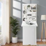 Wall Mounted Fold-Out Convertible Floating Desk Space Saver