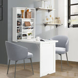 Wall Mounted Fold-Out Convertible Floating Desk Space Saver