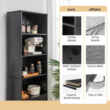 6-Tier Tall Freestanding Bookshelf with 4 Open Shelves and 2 Drawers