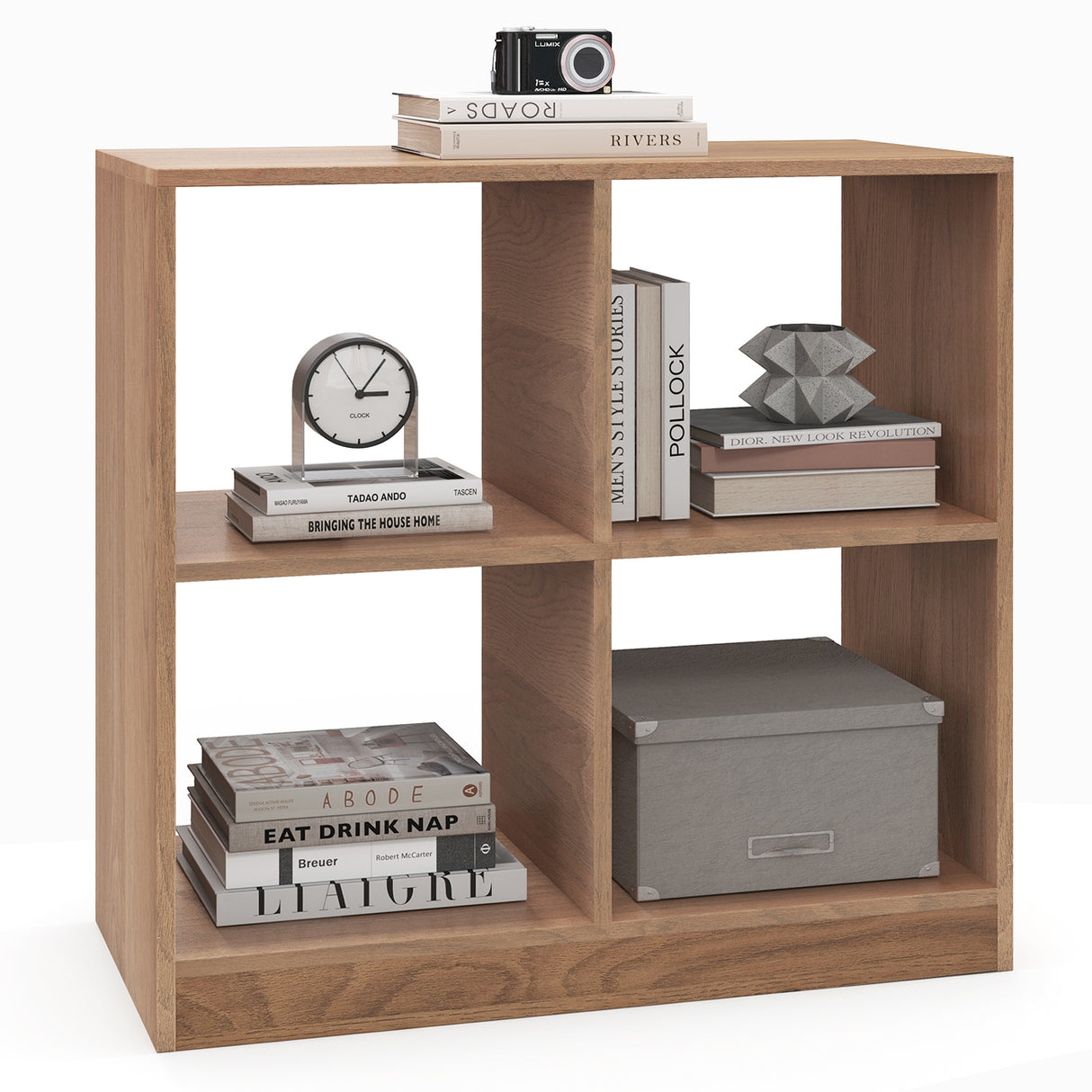 4-Cube Kids Bookcase with Open Shelves