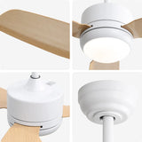 Ceiling Fans with Light with Reversible DC Motor and Adjustable Speed