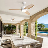 Ceiling Fans with Light with Reversible DC Motor and Adjustable Speed