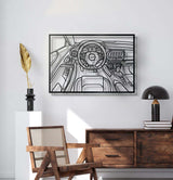 Camaro Driver's Cockpit Metal Frame Wall Art - MT1466