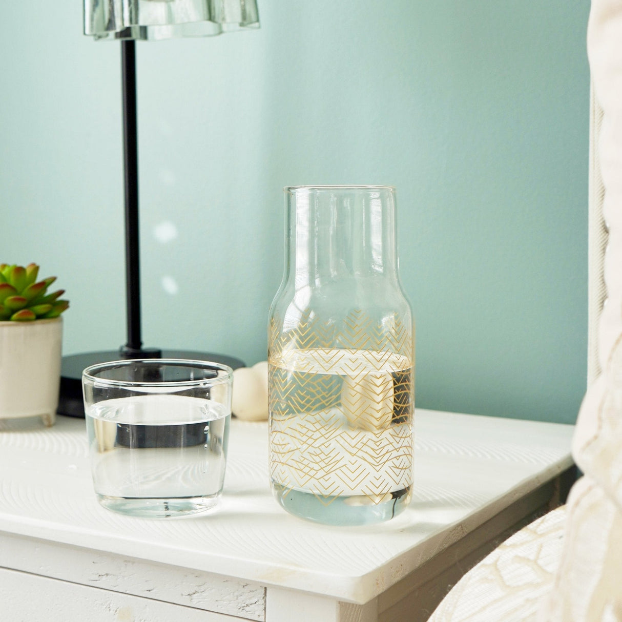 Chevron Bedside Carafe