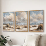 Warm Neutral Desert Landscape Decor. 3 Piece Nature Wall Art