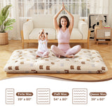 Foldable Futon Mattress with Washable Cover and Carry Bag for Camping