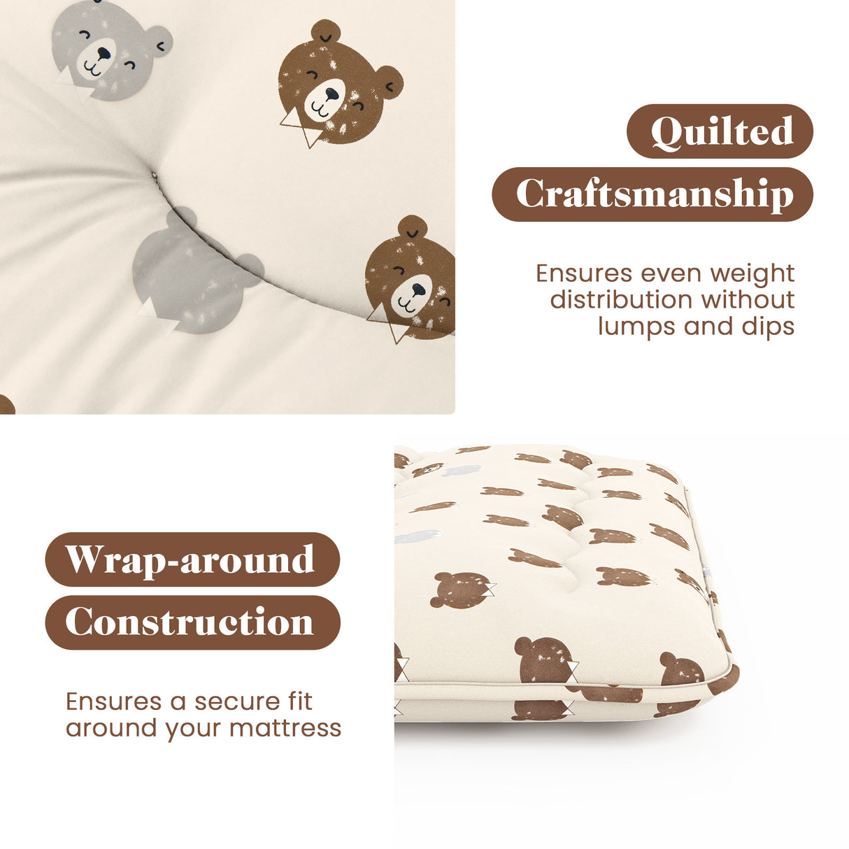 Foldable Futon Mattress with Washable Cover and Carry Bag for Camping